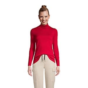 Red Lands’ End Supima Cotton Turtleneck, size MP